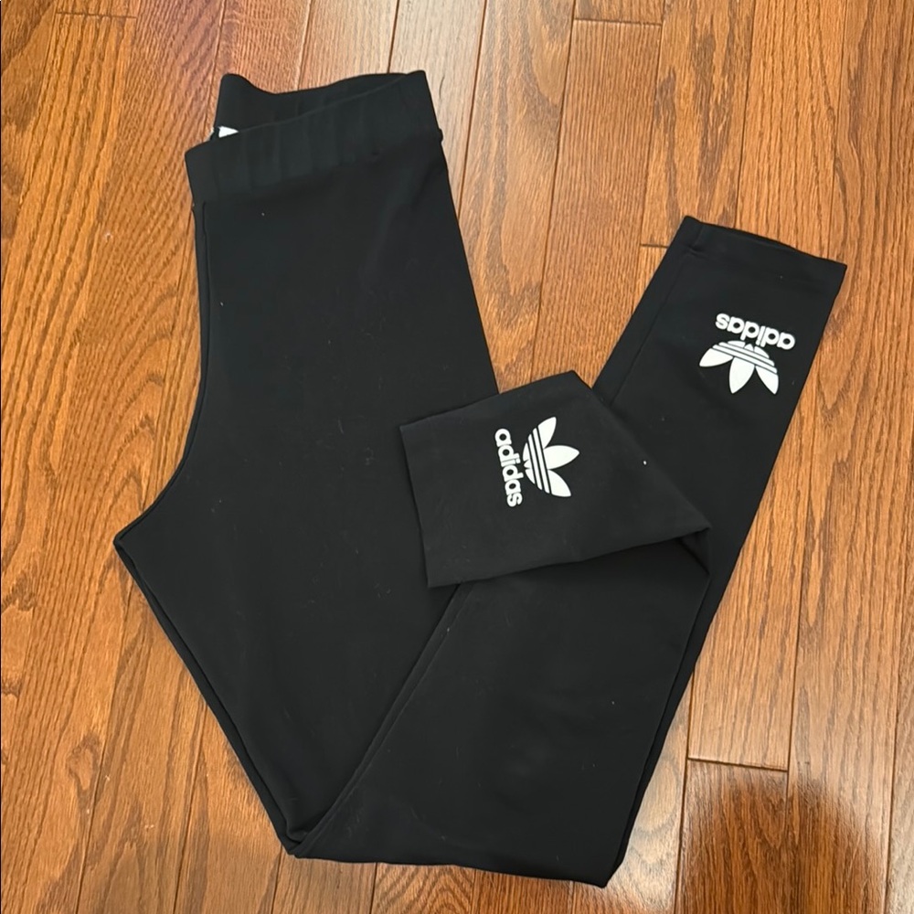 Adidas Black Leggings Full-Length Athletic Wear